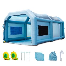 Inflatable Paint Booth, 23x13x8.5ft Inflatable Spray Booth, High Powerful 480W+750W Blowers Spray Booth Tent