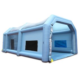 Inflatable Paint Booth, 33x20x13ft Inflatable Spray Booth, High Powerful 950W+1100W Blowers Spray Booth Tent