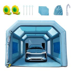 26x15x11ft Inflatable Paint Booth, Inflatable Spray Booth, High Powerful 750W+950W Blowers Spray Booth Tent