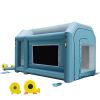 Portable Inflatable Paint Booth, 13 x 8 x 8ft Inflatable Spray Booth, Car Paint Tent with Air Filter System & 2 Blowers