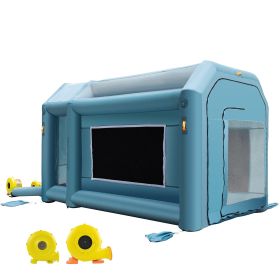 Portable Inflatable Paint Booth, 13 x 8 x 8ft Inflatable Spray Booth, Car Paint Tent with Air Filter System & 2 Blowers