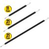 Rubber Bungee Cords, 11 Pack 9", 21 Pack 15", 21 Pack 21", Natural Rubber Tie Down Straps with S Hooks