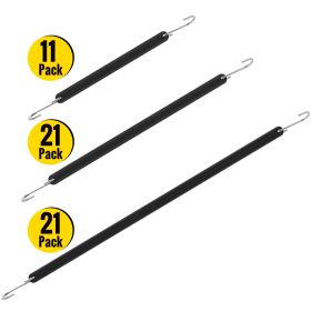 Rubber Bungee Cords, 11 Pack 9", 21 Pack 15", 21 Pack 21", Natural Rubber Tie Down Straps with S Hooks