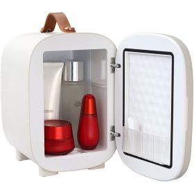Mini Skin Care Fridge, 4 L/6 Can Cute Makeup Fridge for Cosmetics Beverage Fruit Milk, AC/DC Cooler & Warmer