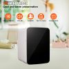 Mini Fridge for Bedroom, 10 Liter/12 Can Portable Fridges, Luxury Small Beverage Refrigerator for Skincare Food Breast Milk Chill