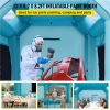Portable Inflatable Paint Booth, 13 x 8 x 8ft Inflatable Spray Booth, Car Paint Tent with Air Filter System & 2 Blowers