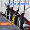 Boat Fenders, 8.5" x 26" Boat Bumpers for Docking, Inflatable Ribbed Fender with Center Holes, Marine Boat Dock Fender Bumper with Air Pump