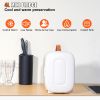 Mini Skin Care Fridge, 4 L/6 Can Cute Makeup Fridge for Cosmetics Beverage Fruit Milk, AC/DC Cooler & Warmer