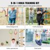 Ninja Warrior Obstacle Course for Kids, 2 x 50 ft Weatherproof Slacklines, 500lbs Weight Capacity Monkey Line, Outdoor Playset Equipment